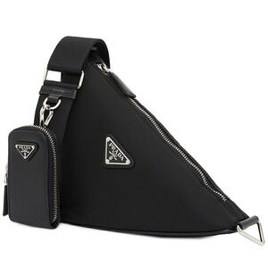 Prada Triangle bag shoulder Re Black Nylon